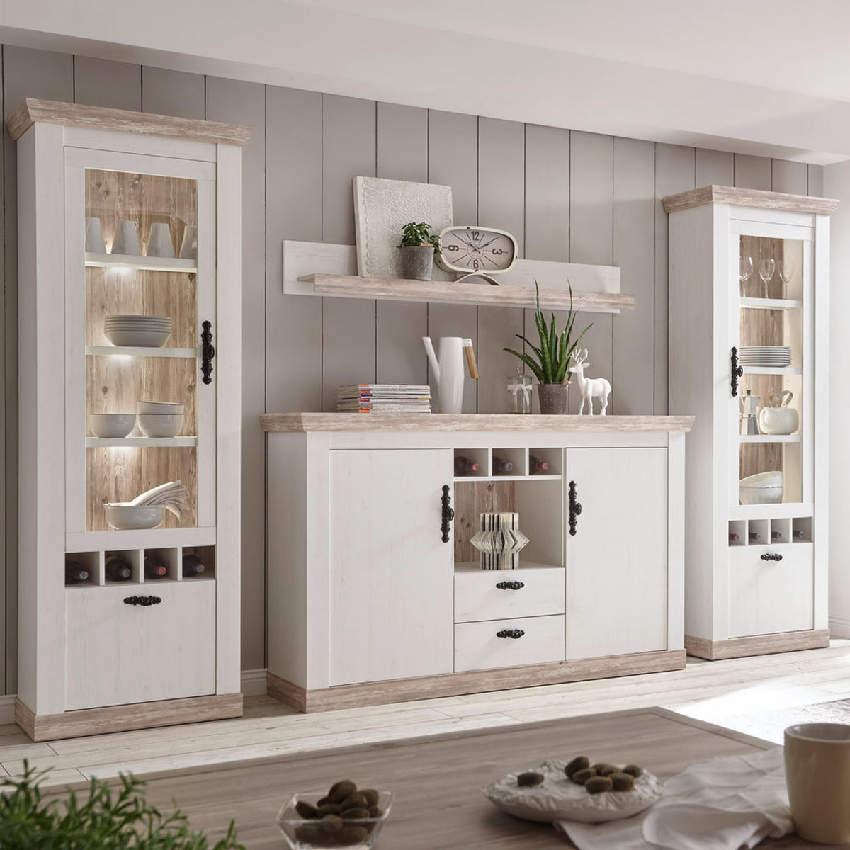SIDEBOARD Ferna-61 - Weiß, Holzwerkstoff (168/104/44cm) - Lomado