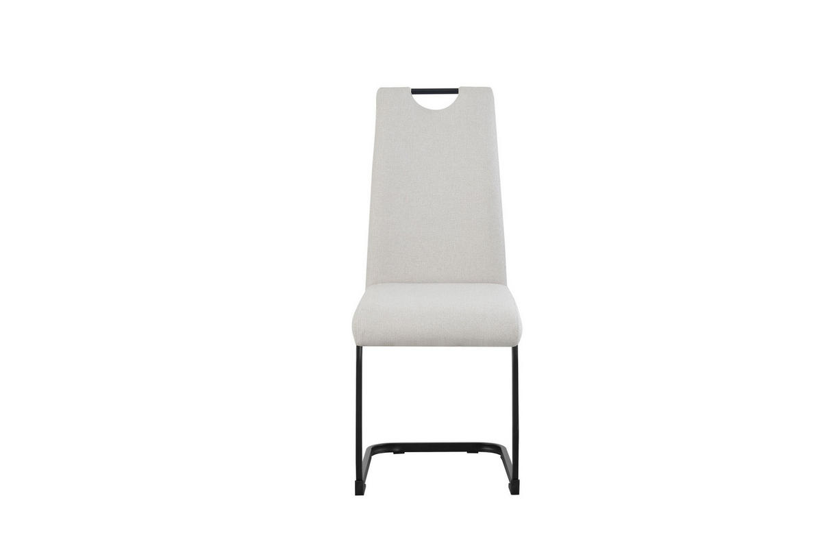 SCHWINGER-STUHL 2er Set Kairo Stühle in Creme - gemütliches Design - B/H/T: 43x98x59 cm - Creme, Textil (59/98/43cm)
