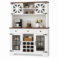 HOCHSCHRANK mit LED 120 x 40 x 180 cm MDF Glas White - Weiß, Glas (40/180/120cm) - Meubliv