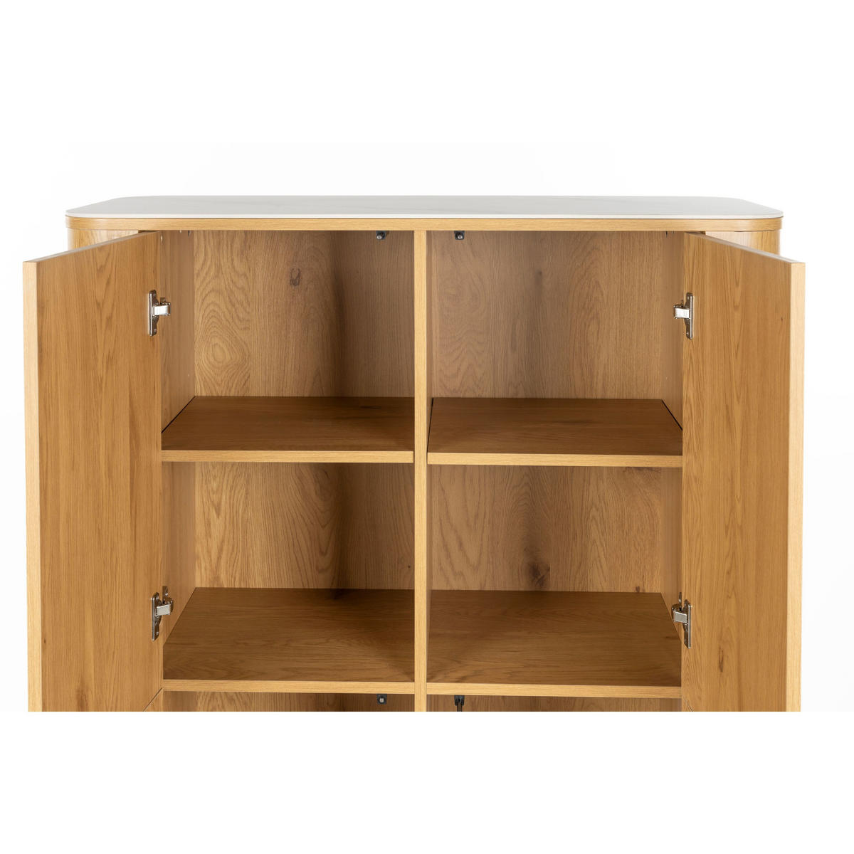 AUFBEWAHRUNGSSCHRANK Almira Marmoroptik Natural - Naturfarben, Holzwerkstoff (100/140/40cm) - Housecraft Living