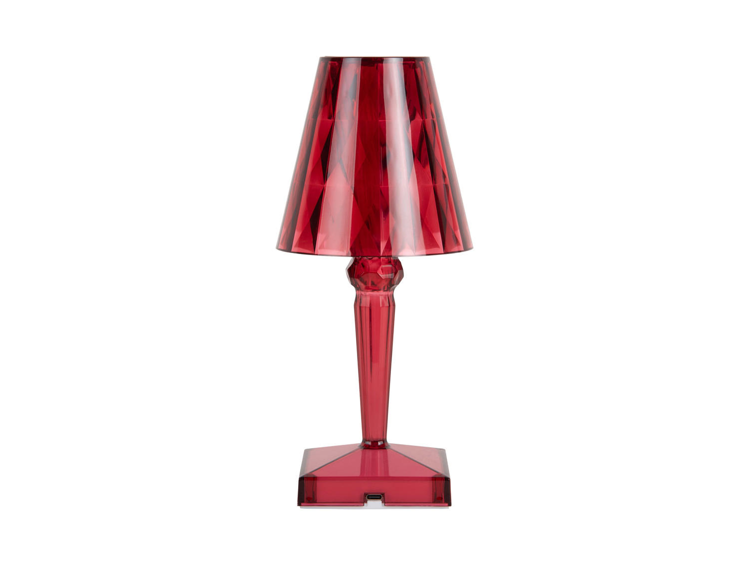 TISCHLAMPE Gem 10/10/25 cm - Rot, Kunststoff (10/10/25cm) - Leitmotiv