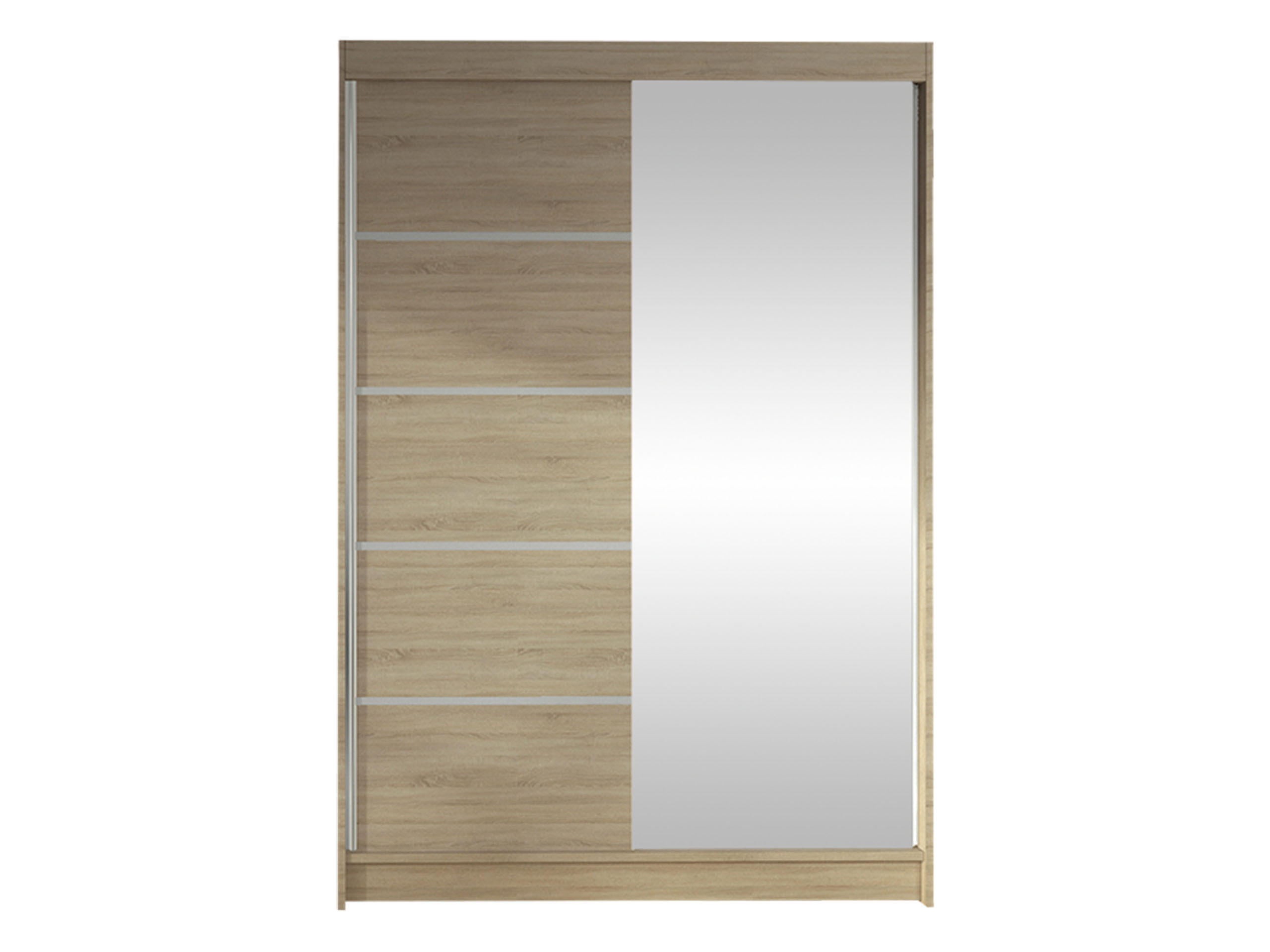 SCHWEBETÜRENSCHRANK Lino III - Sonoma Eiche, Holzwerkstoff/Metall (120/200/58cm) - MIRJAN24