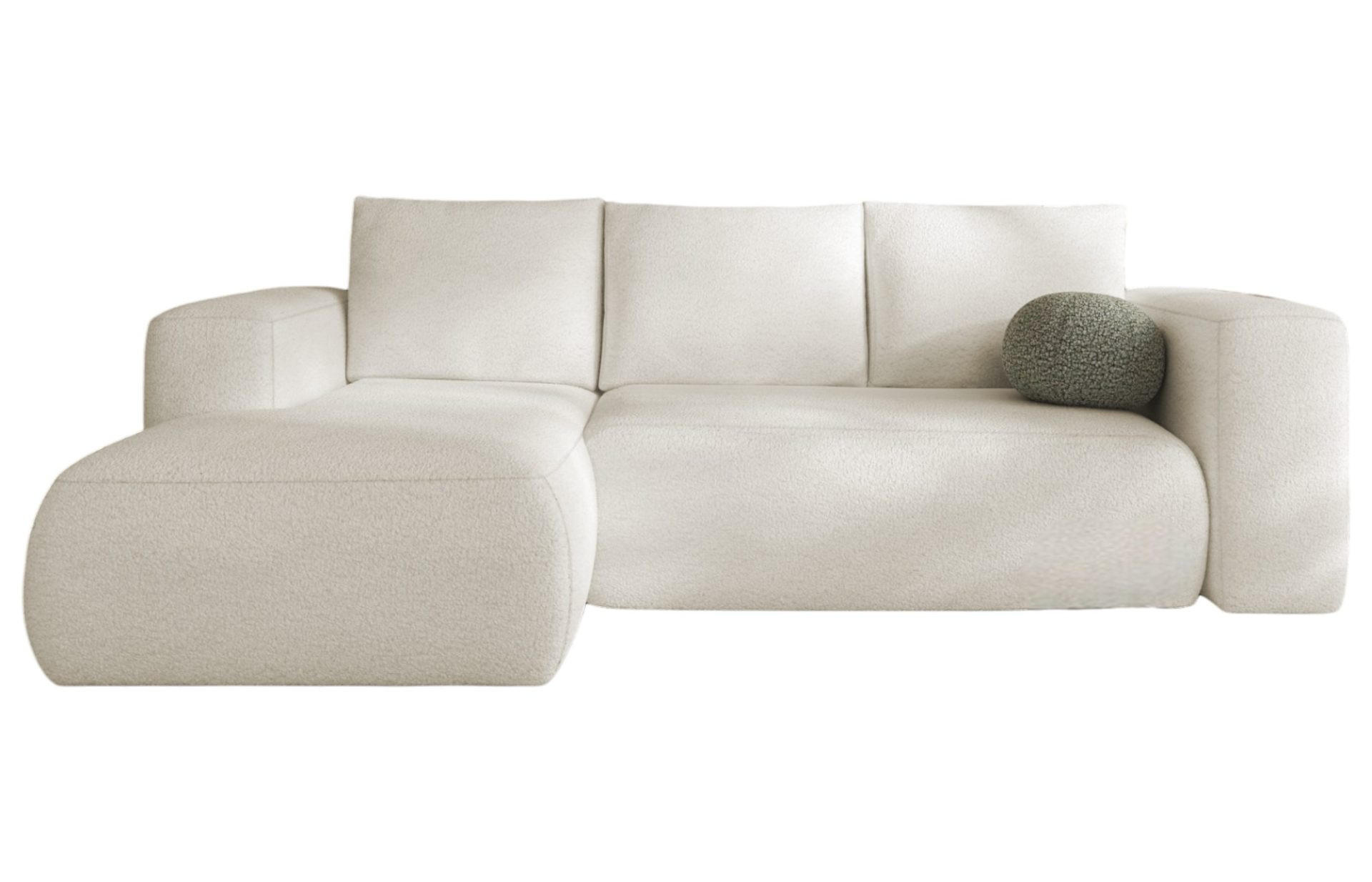 ECKSOFA LAMBI, Creme - Lambi 01 - Creme, Textil (114/266cm) - Moderno Meble