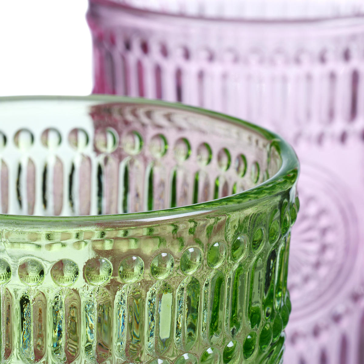 4XTRINKGLÄSER - Multicolor, Glas (0.36L) - Relaxdays