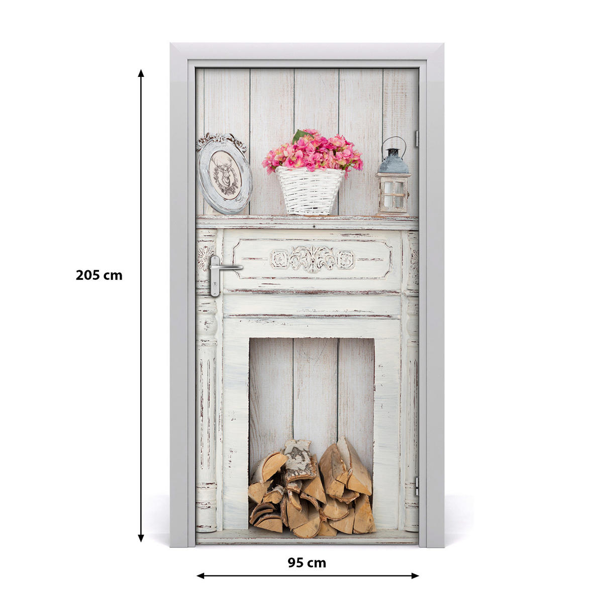 TÜRAUFKLEBER 95x205 cm Dekorativ für Türen - Weiß, Kunststoff (95/205/0.01cm) - TULUP
