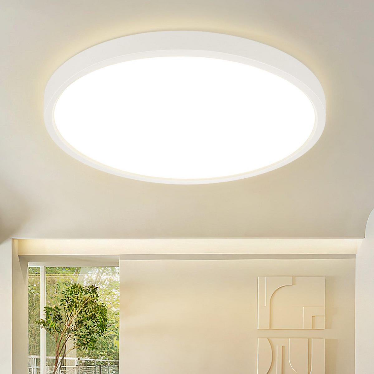 LED-DECKENLEUCHTE Lucier 30/30/2.4cm - Weiß, Kunststoff (30/30/2.4cm) - Nettlife