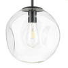 PENDELLEUCHTE Rome Lava - Transparent/Schwarz, Glas/Metall (25/25/118cm) - kiki design