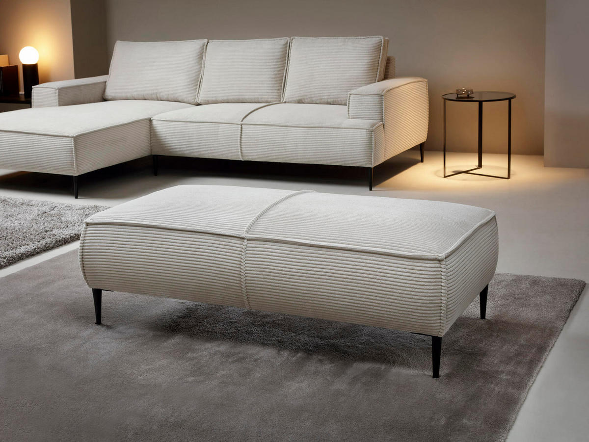 SITZPOUF OLMO Beige 140x65x44 cm - Beige, Textil (140/44/65cm) - FURNLUX