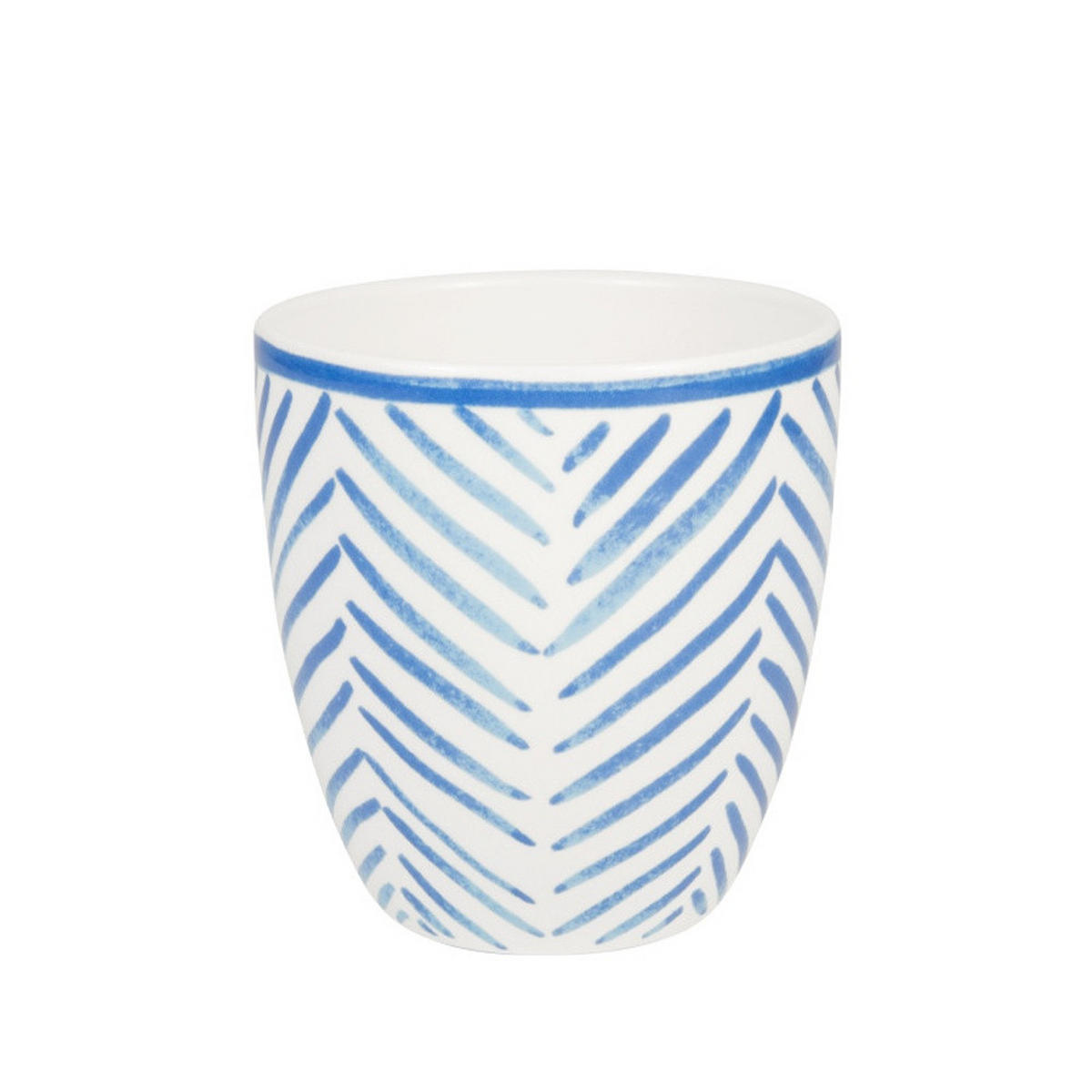 MINI-BECHER OHNE OHR Blue Stripes Teepott in Blau - 200 ml - Multicolor, Keramik (0.2L) - Blond Amsterdam