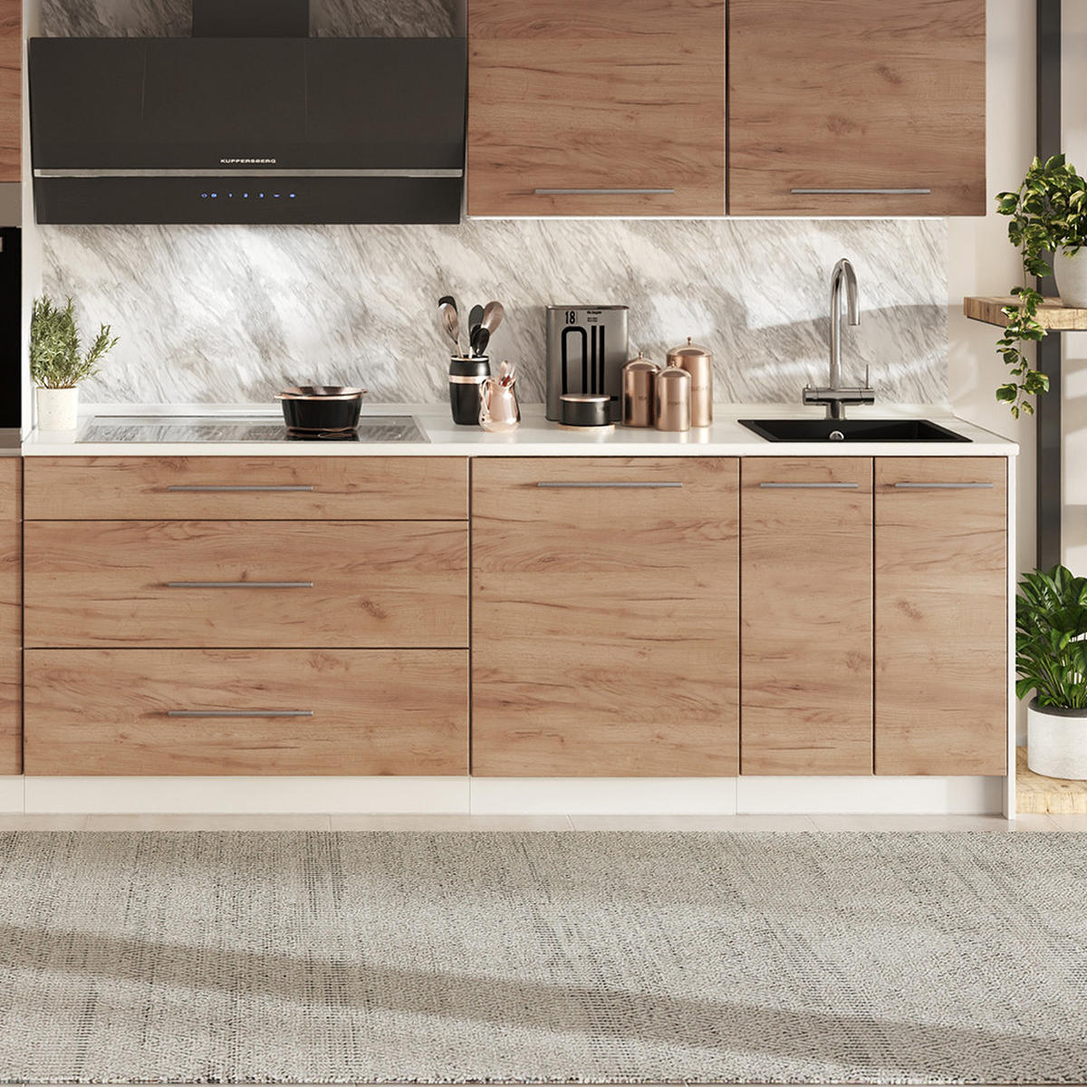 KUCHYŇSKÁ PRACOVNÍ DESKA R-Line, Bílá, 240 cm - bílá, kompozitní dřevo (240/2.8/60cm) - Vicco