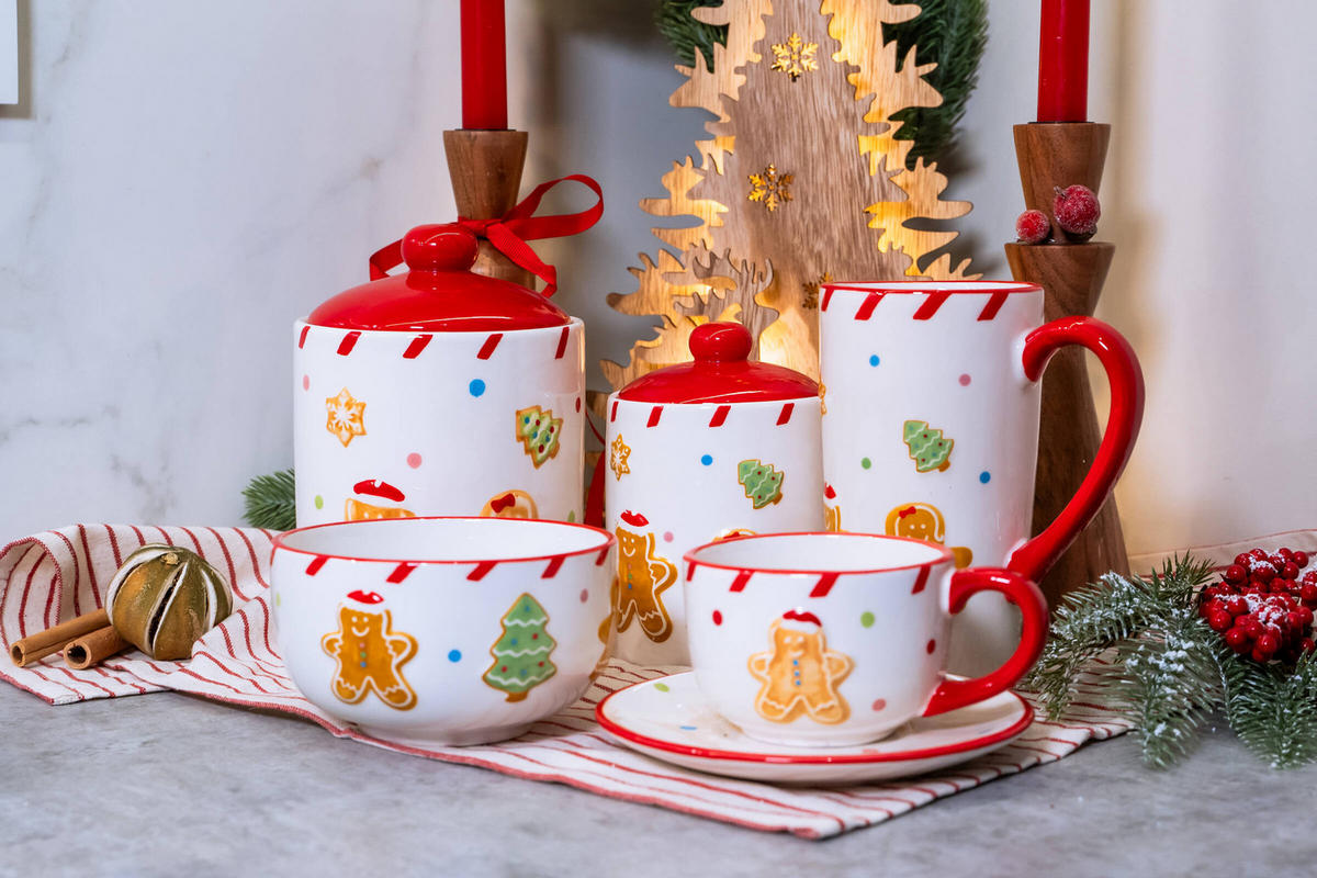 SCHALE Gingerbread 12 cm - Weiß, Keramik (12.5/7/12.5cm) - Home Styling Collection