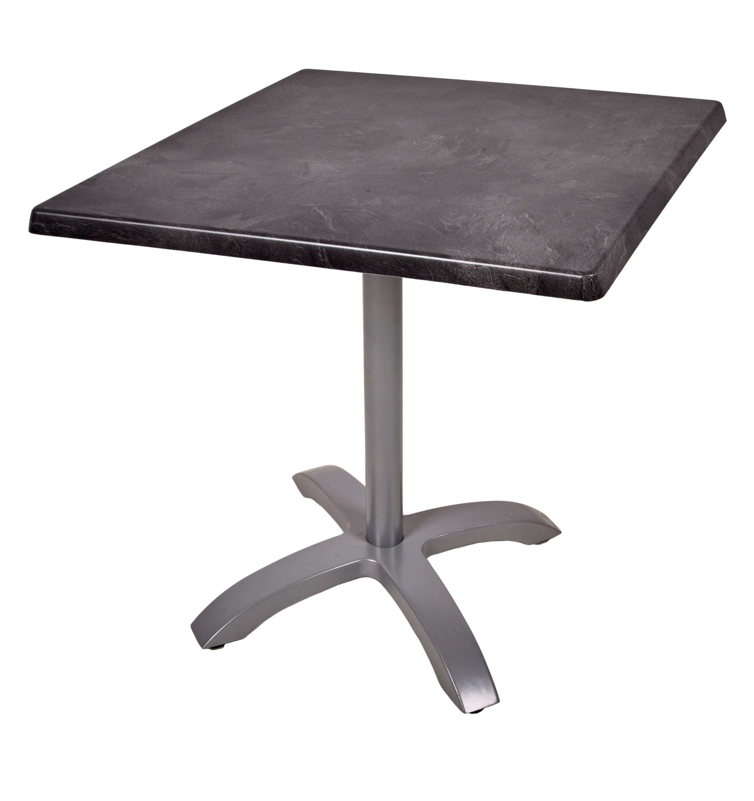 BISTROTISCH Katja 80x80cm Quadratisch Schwarz Holz Cafétisch - Schwarz, Holz (80/80/66cm) - DELUKE