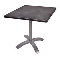 BISTROTISCH Katja 80x80cm Quadratisch Schwarz Holz Cafétisch - Schwarz, Holz (80/80/66cm) - DELUKE