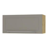 KLAPPHÄNGESCHRANK Kvantum W4B/80-AV Beige Matt / Eiche Artisan Matt 80 / 32,5 / 36cm - Beige/Eiche Artisan, Holz/Holzwerkstoff (80/36/32.5cm) - Feldmann-Wohnen