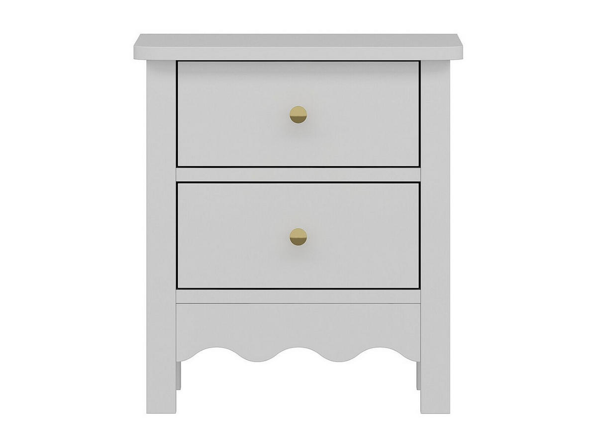 NACHTTISCH - 2 Schubladen - Weiß - ILIZANA - Weiß, Holz (45/50/40cm) - Vente-Unique