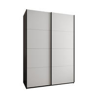 SCHWEBETÜRENSCHRANK 245,5/170/64 2-türig - Schwarz/Weiß, Holz/Metall (170/245/64cm) - Abiks Möbel