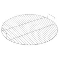 GRILLROST Mit Griffen Rund Ø54 Cm 304 Edelstahl - Silberfarben, Metall (54/54cm) - vidaXL