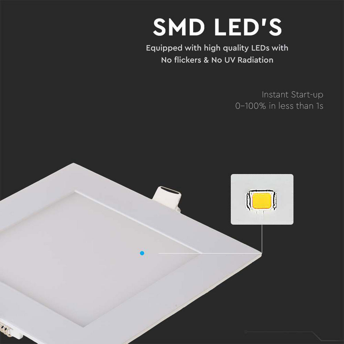 LED DECKENLEUCHTE Einbau Weiß - Weiß, Metall (17/17/1.2cm)