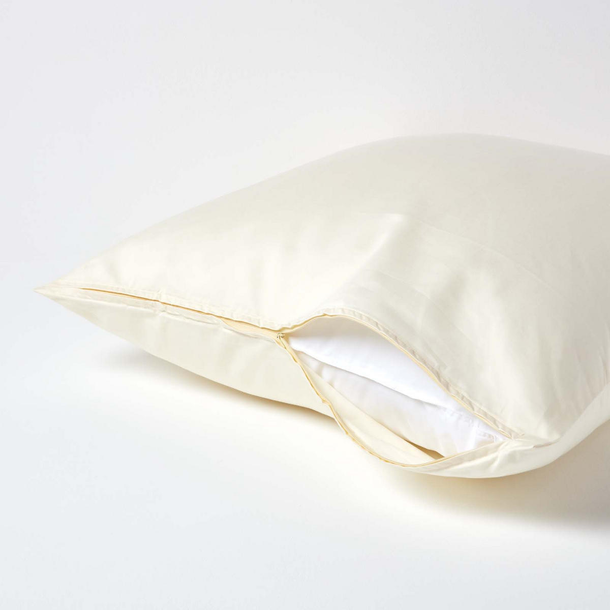 KISSENBEZUG Premium, Ägyptische Baumwolle, Fadendichte 1000 - Creme, Textil (80/80cm) - Homescapes