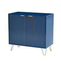 SIDEBOARD Marineblau Küchenschrank mit 2 Türen - Blau, Holz (40/78/80cm)