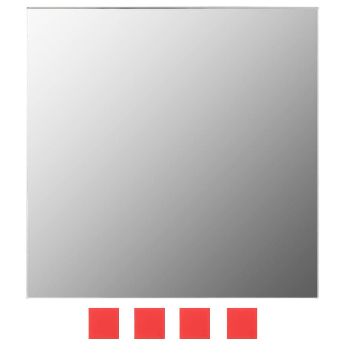 7-TEILIGES Wandspiegelset Quadratisch Glas - Silberfarben, Glas (25/25/25cm) - furnicato