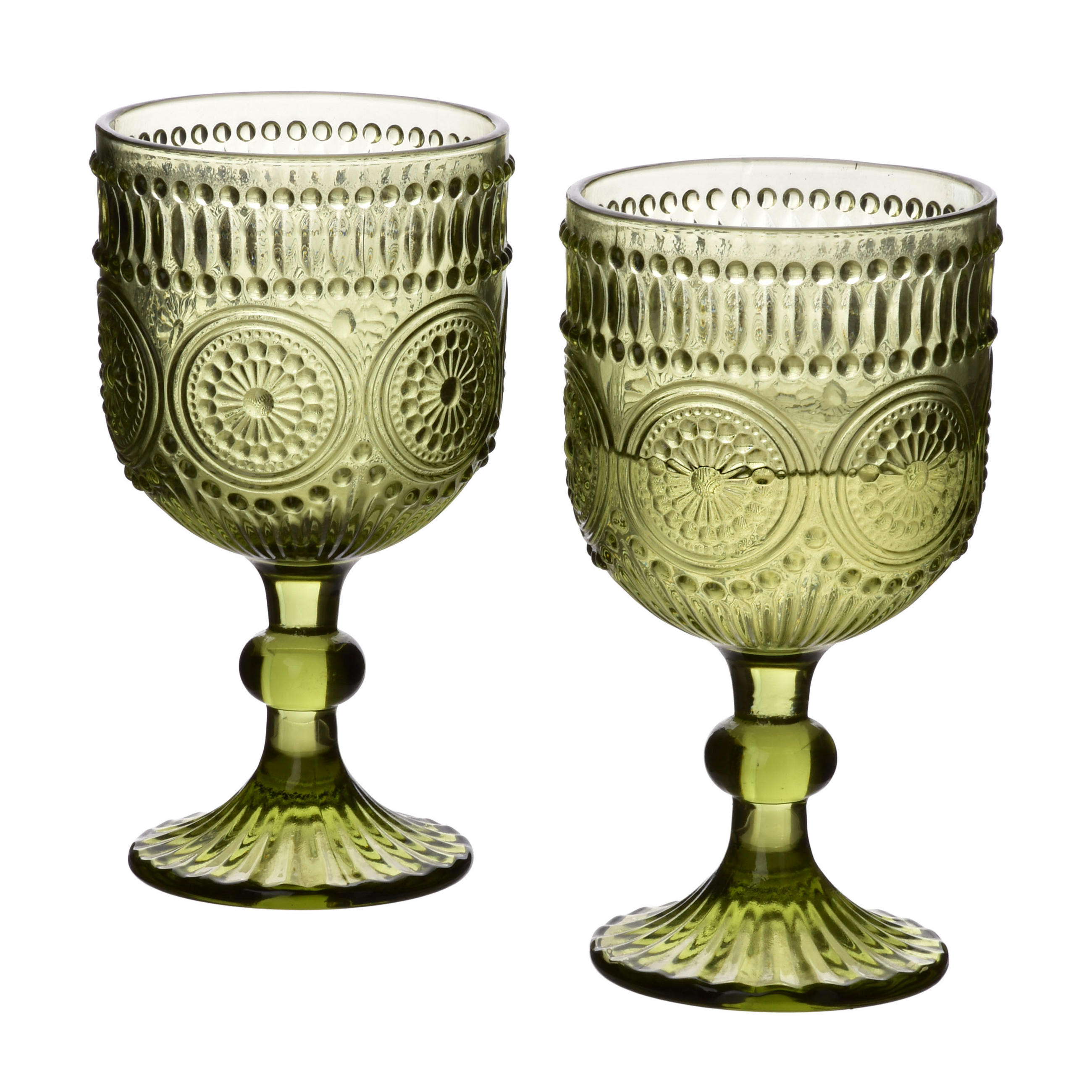 WEINGLAS Elise 4er Set rosa 9/9/16 cm Glas - Grün, Glas (0.35L) - Mondex