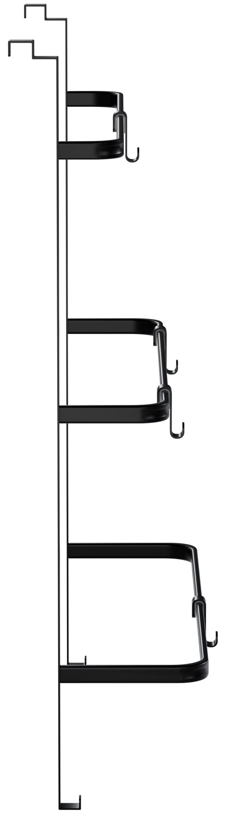 HANDTUCHHALTER eckig 66/20/87 cm Metall schwarz - Schwarz, Metall (66/87/20cm) - CLP