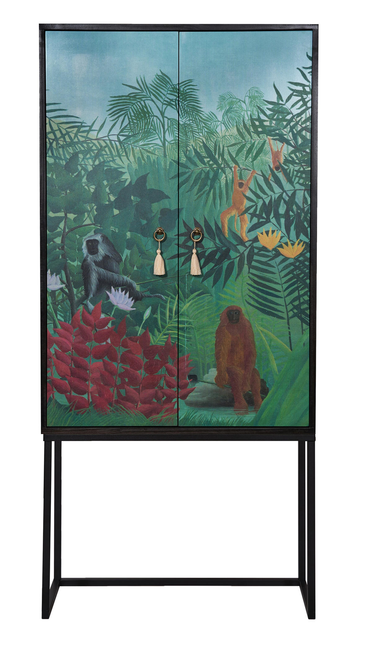 SCHRANK-SIDEBOARD aus MDF mit wildem Druck ALVA ROSSEAU - Multicolor, Holzwerkstoff (75/165/45cm) - RNT By Really Nice Things