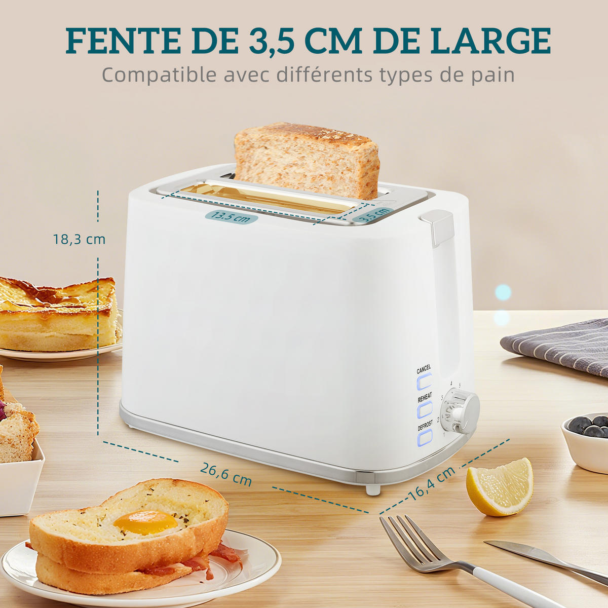 WASSERKOCHER-TOASTER-SET DE-17463 Weiß - Weiß, Metall (16.7/23.2/22.2cm) - ComfortXL
