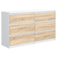 KOMMODE Weiß , Sonoma 120/79/39 - Weiß/Sonoma Eiche, Holzwerkstoff (120/79/39cm) - RAUMHIRSCH FURNITURE