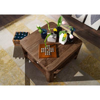 COUCHTISCH Sheesham 70x70x45 smoked cherry gebeizt TORONTO #106 - Dunkelbraun, Holzwerkstoff (70/70/45cm) - Massivmoebel24