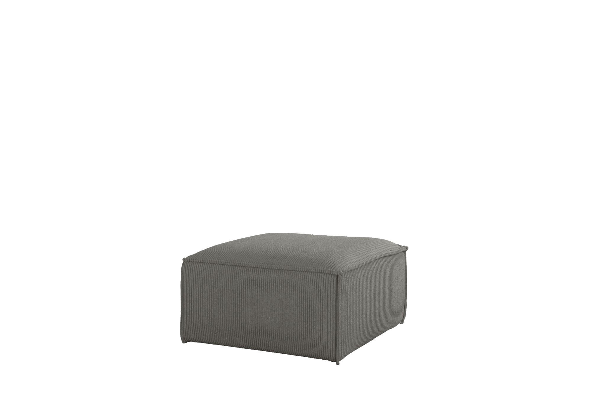 POLSTERHOCKER Celes Premium 65x65cm - Grau, Holzwerkstoff/Textil (65/40/65cm) - Fun Möbel