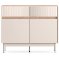 KOMMODE NALIA, Creme/Eiche - Eichefarben/Creme, Holzwerkstoff/Metall (104/85/40cm) - KONSIMO®