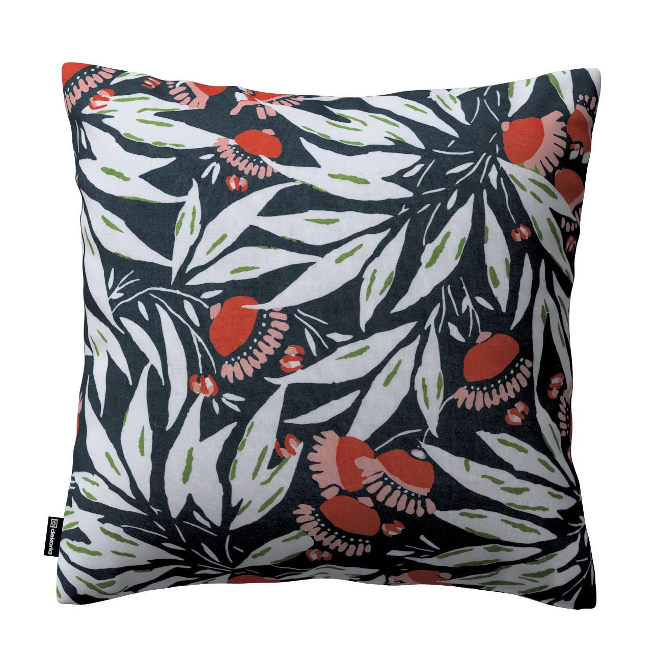 KISSENHÜLLE Eden blau und weiß, 43x43cm - Blau, Textil (43/43cm) - Dekoria