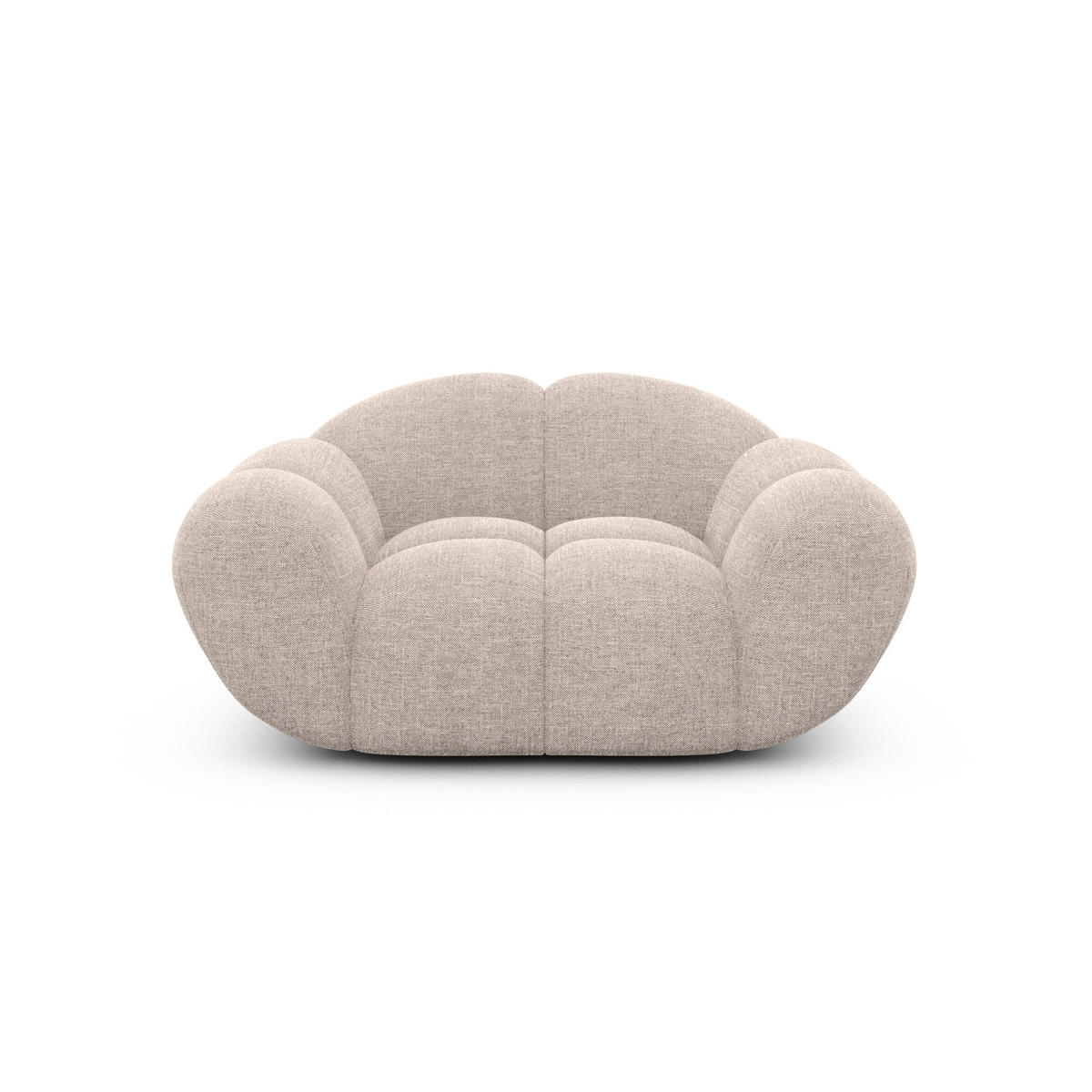 SESSEL Strukturstoff Beige - Beige, Textil (135/70/93cm) - VAROYAL