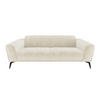 SOFA 3-SITZER Texturierter Samt Creme 220cm - Creme, Textil (220/74/90cm) - Sia Home