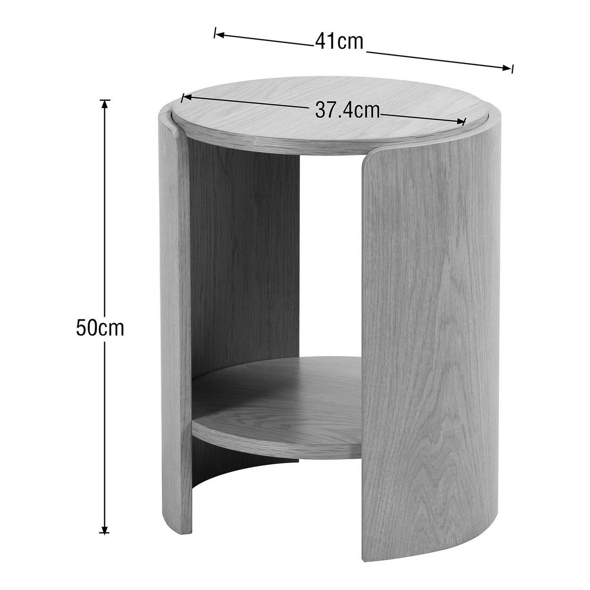 HOME24 Beistelltisch Moncure - Eichefarben, Holzwerkstoff (40/40/50cm) - home24
