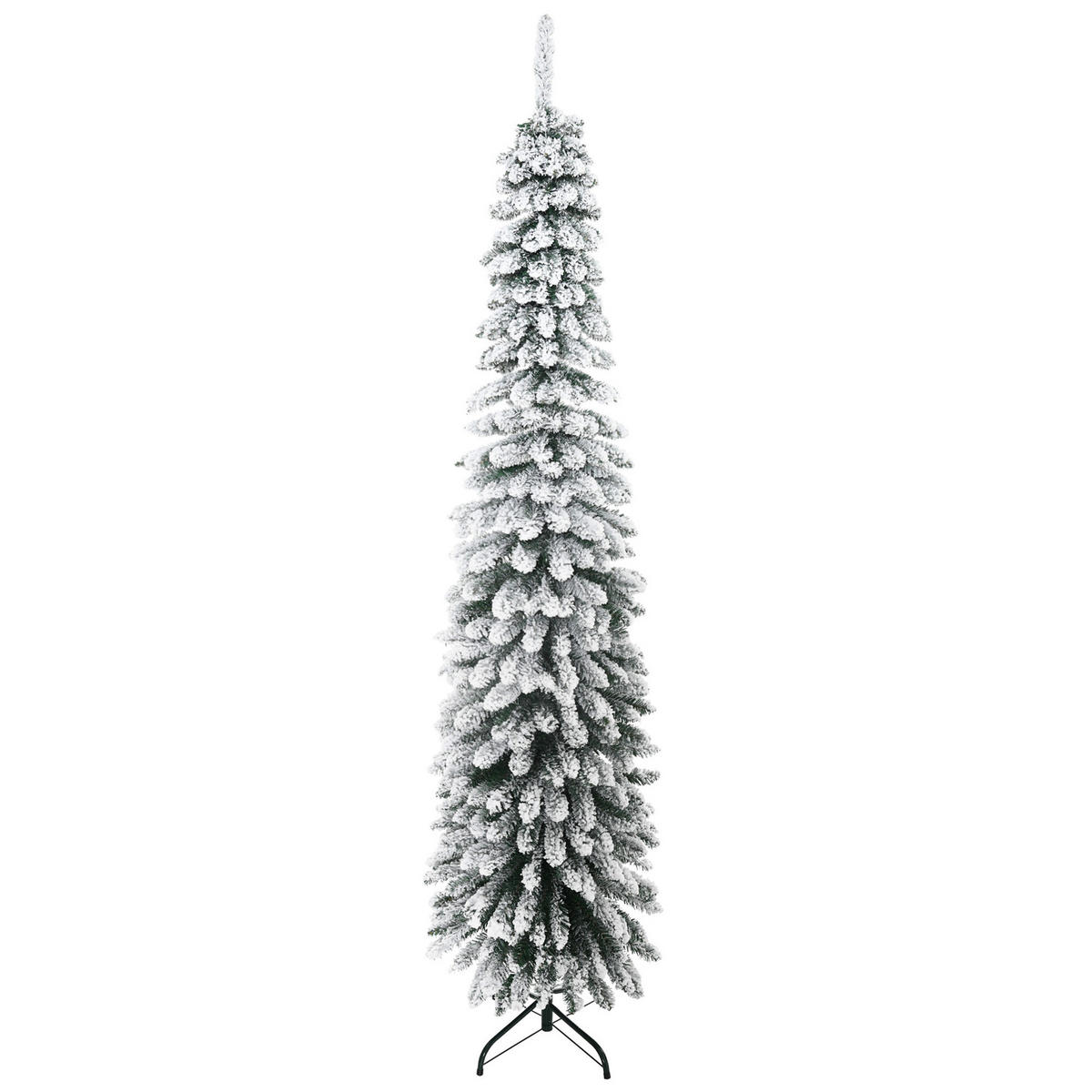 WEIHNACHTSBAUM DE-41529 schneebedeckt 210 cm Grün/Weiß - Weiß/Grün, Kunststoff (210cm) - ComfortXL