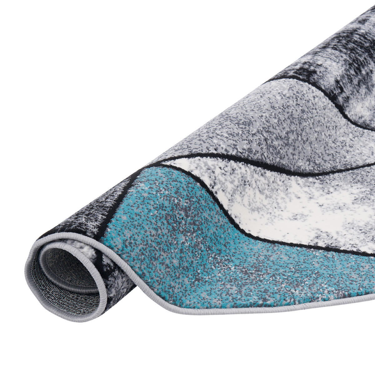 DESIGNER TEPPICH BRILLIANT MAGIC RUND - Blau, Textil (160/160cm) - Pergamon