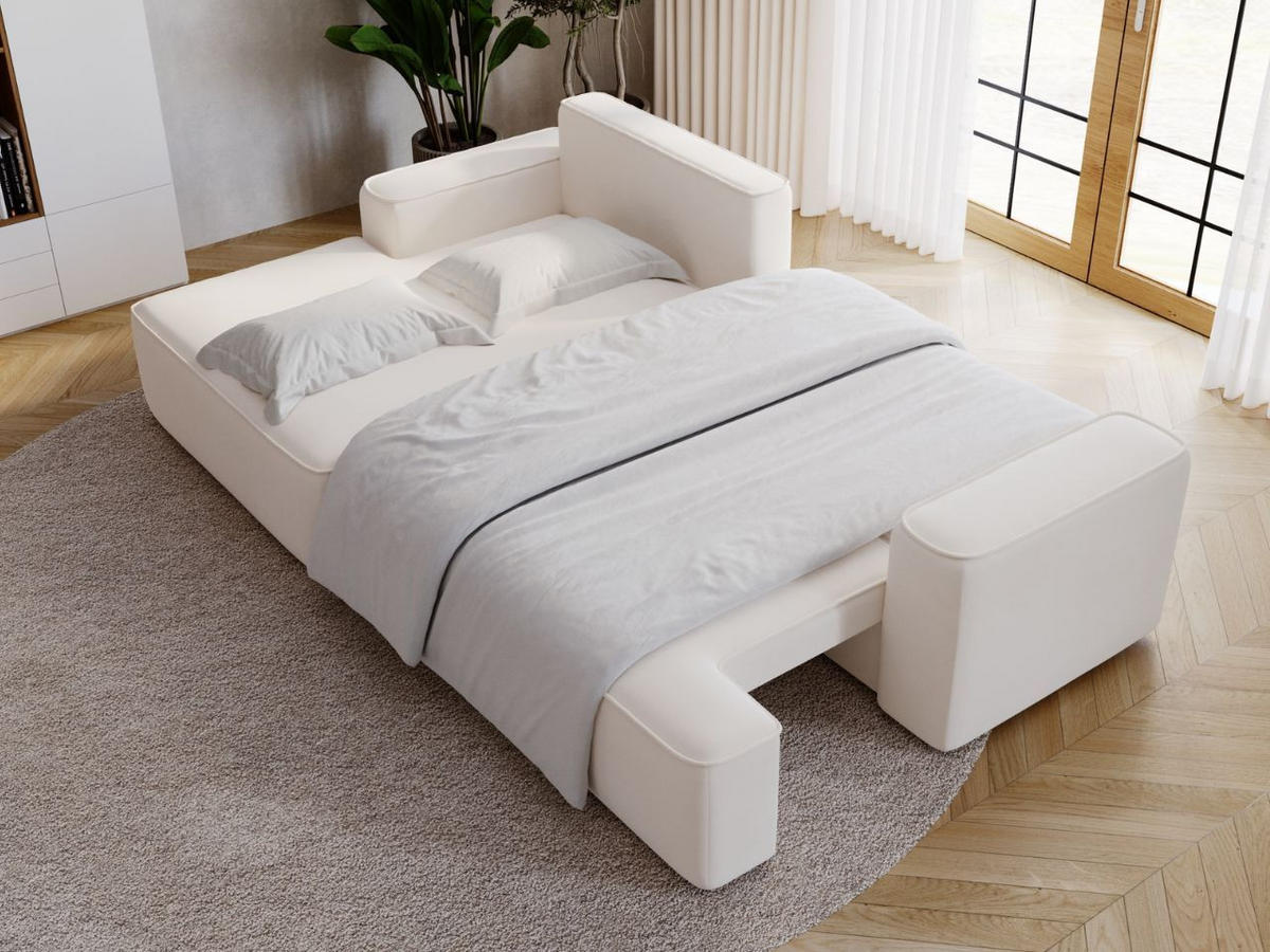 ECKSOFA California Creme Links - Creme, Holz/Textil (165/270cm) - Graingold