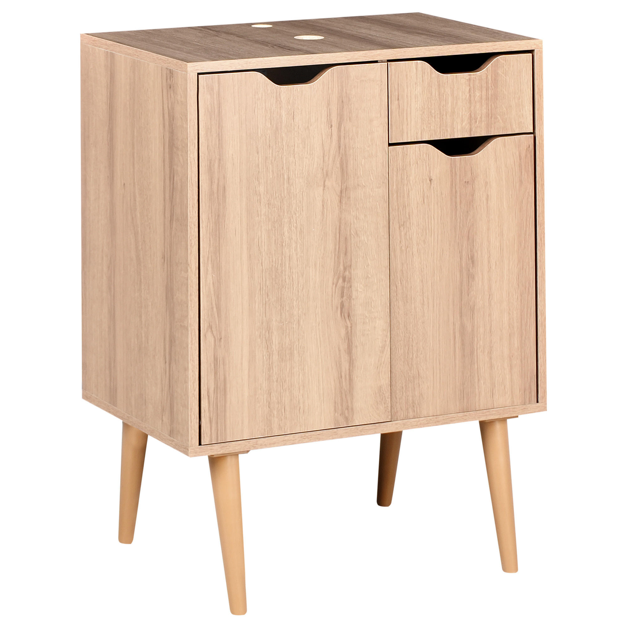 WASCHBECKENUNTERSCHRANK 60 cm Hellbraun Canoas - Hellbraun, Holzwerkstoff (60/80/39cm) - Beliani