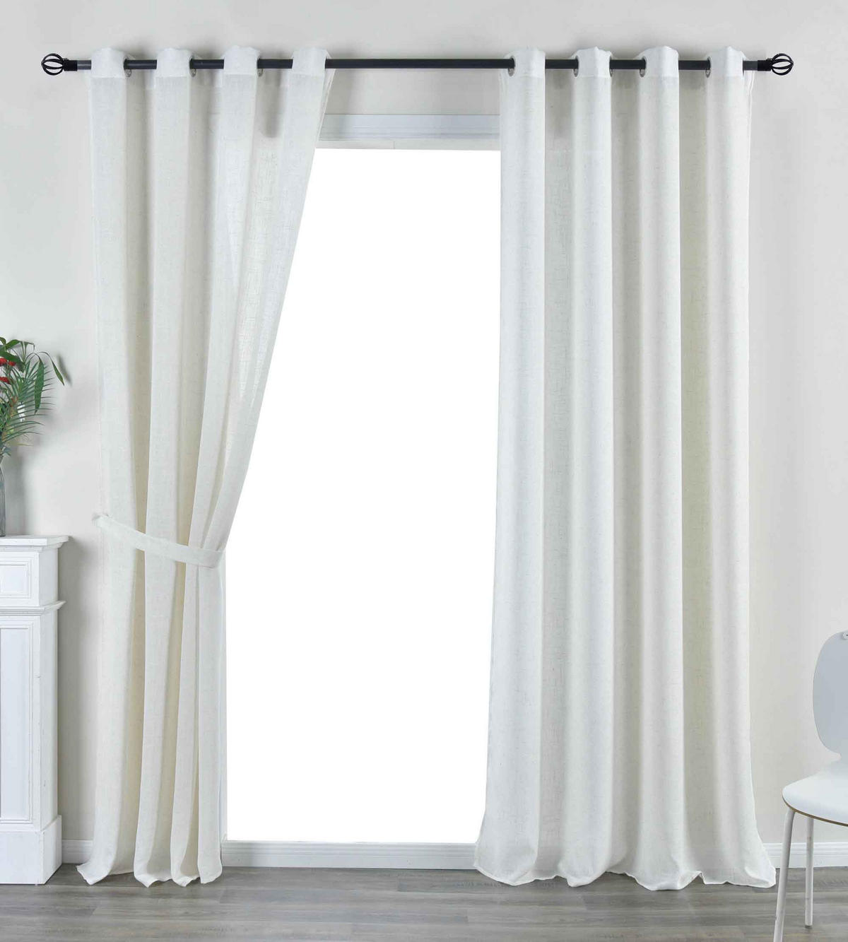 VORHANG 2ER SET »Essen« HxB 245x145 cm Beige - Beige, Textil (145/245cm) - Gardinenbox