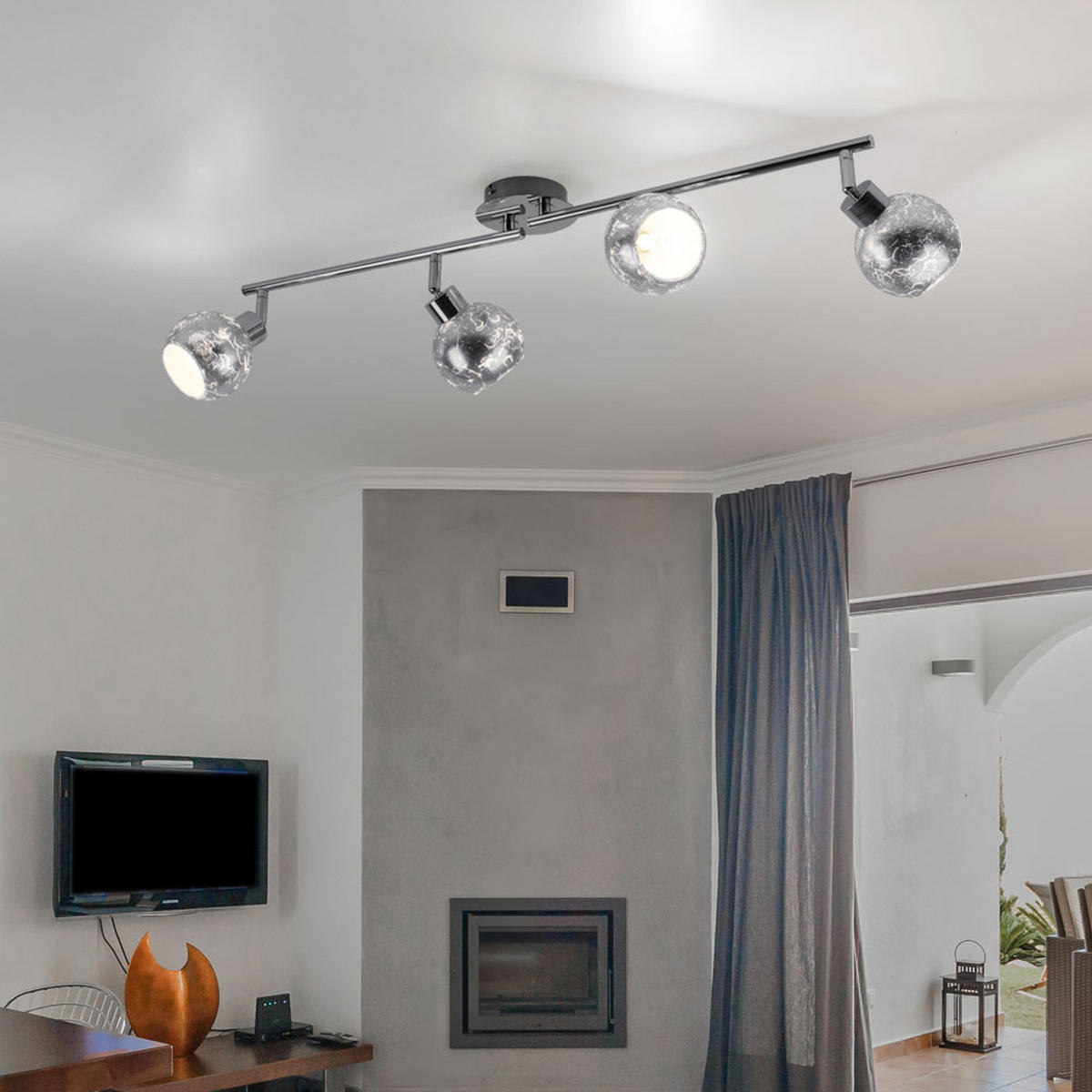 LED DECKENLEUCHTE FARA Silber Chrom - Silberfarben, Metall (83/11/19.7cm) - Wofi