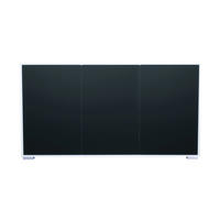 SIDEBOARD Elena, Kommode mit Push-to-Open, Made in Germany, Moderner Schrank, Weiß matt/Schwarz matt (152,5 x 83 x 37 cm) - Schwarz, Holzwerkstoff (152.5/83/37cm) - InnoFurn