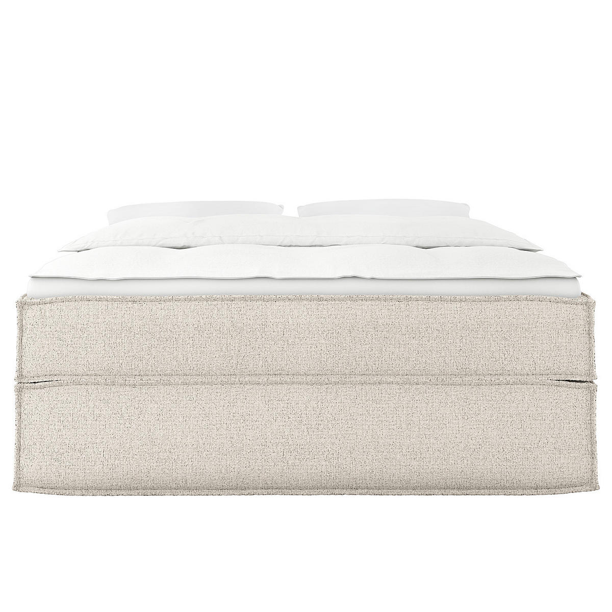 BOXSPRINGBETT - Premium - Weiß, Textil (140/200cm) - home24