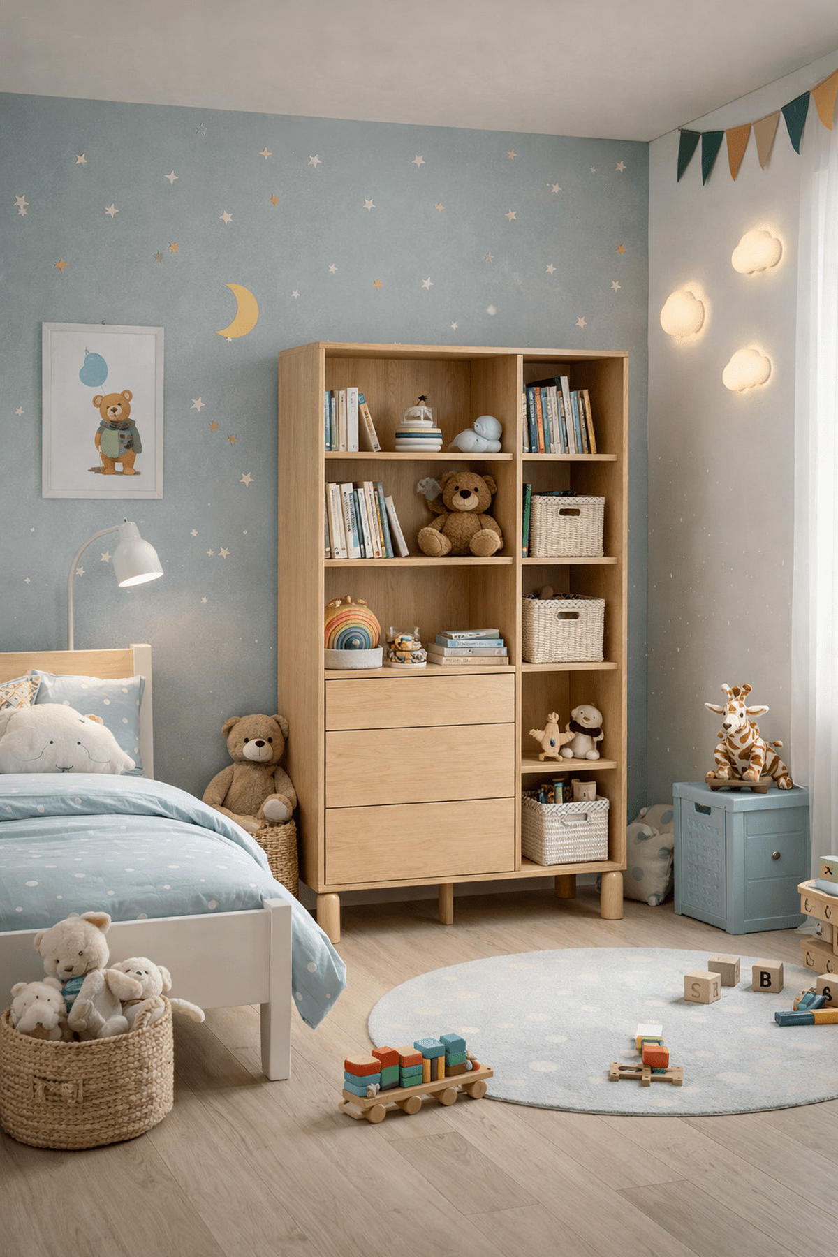 REGAL Sanden SN-8 110 x 197 x 40,6 cm Eiche Bookmatch - Eichefarben, Holz/Holzwerkstoff (110/197/40.6cm) - Koseto