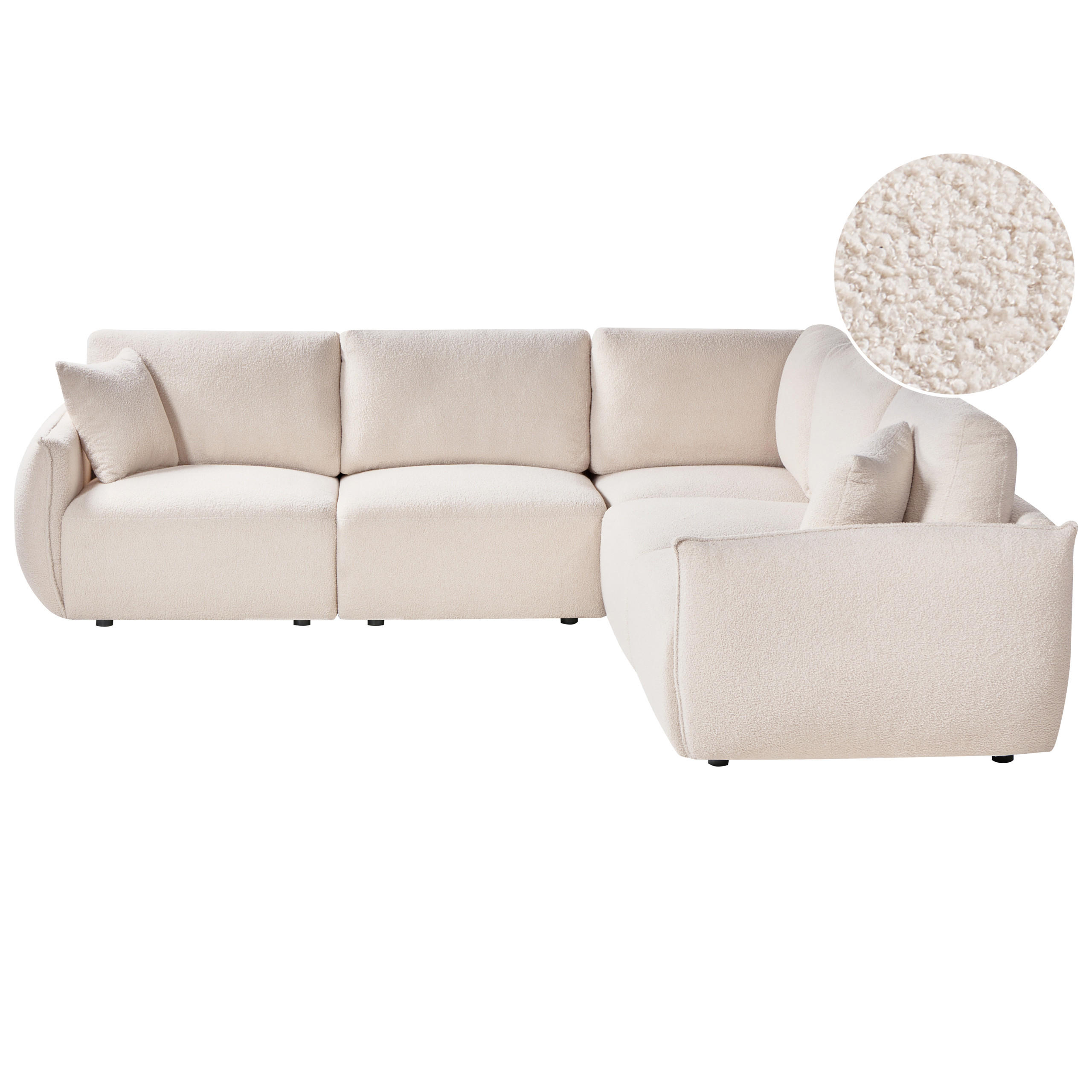 Beliani Ecksofa Creme 268x268 cm