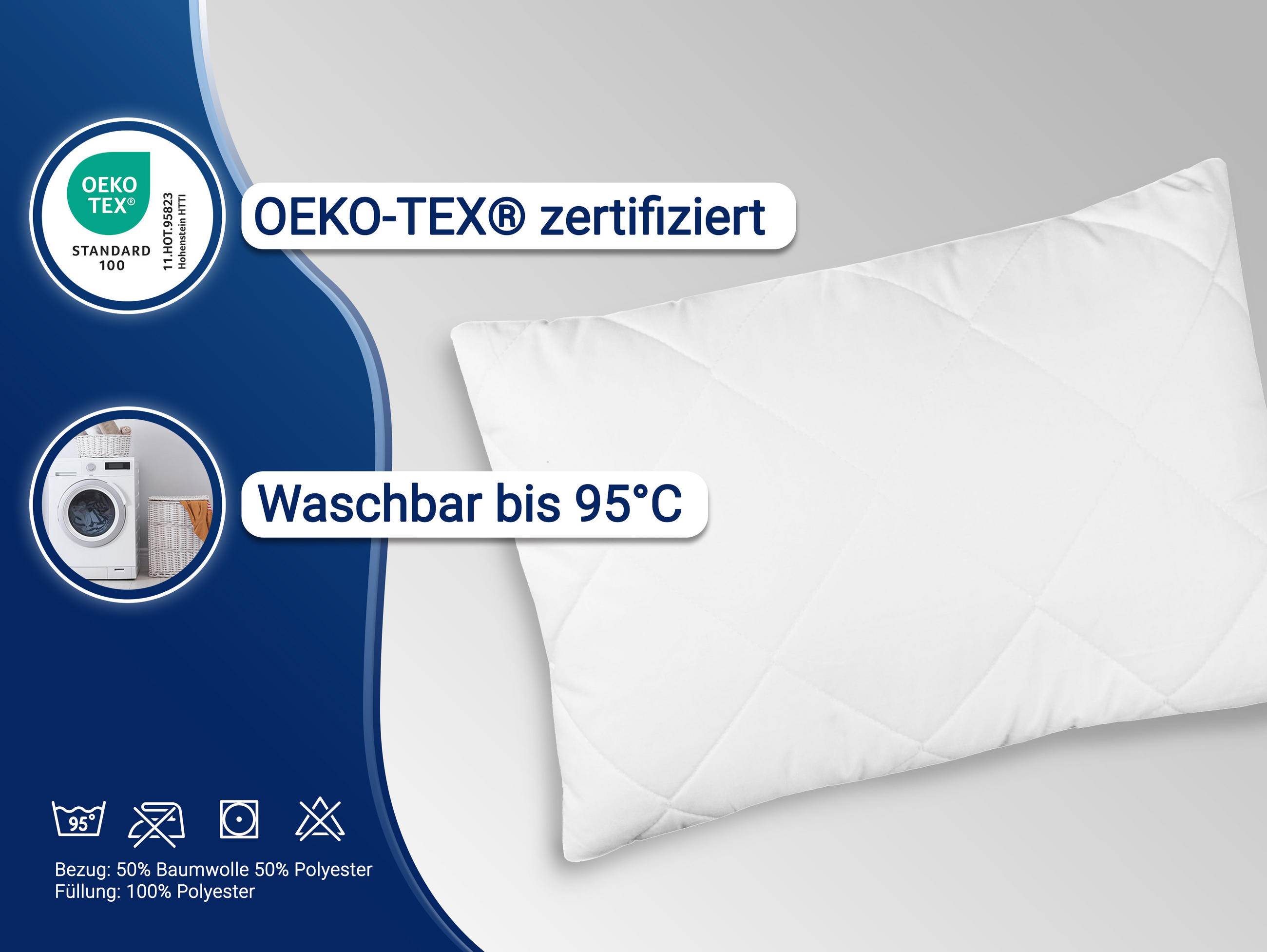 KISSEN, 2er-Set, 30x40 cm, 50% Polyester, 50% Baumwolle, Weiß - Weiß, Textil (30/40cm) - Zollner