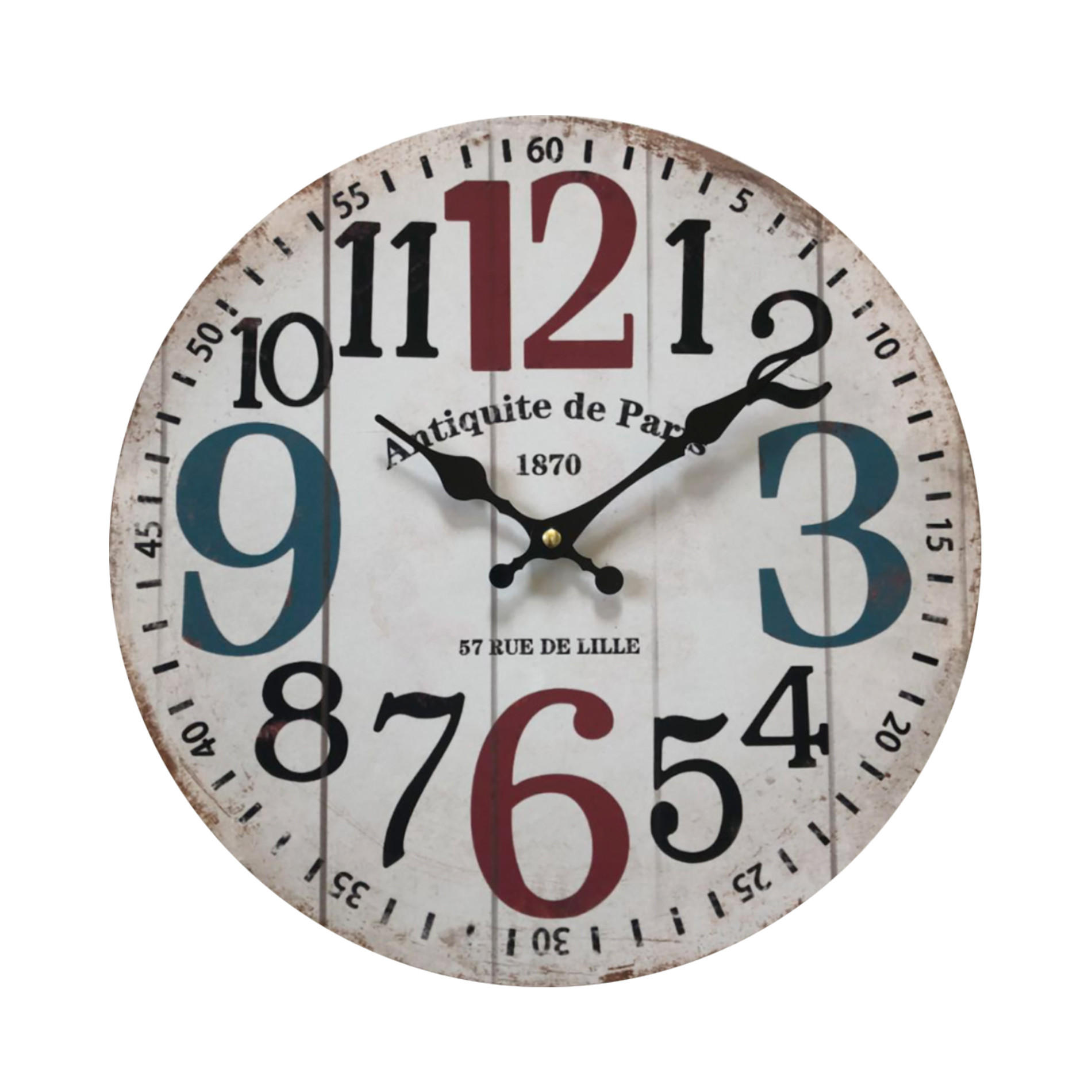 WANDUHR Weiß 4/34/34 cm - Weiß, Holzwerkstoff (4/34/34cm) - Mobili Rebecca