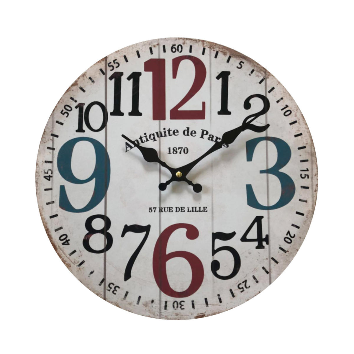 WANDUHR Weiß 4/34/34 cm - Weiß, Holzwerkstoff (4/34/34cm) - Mobili Rebecca
